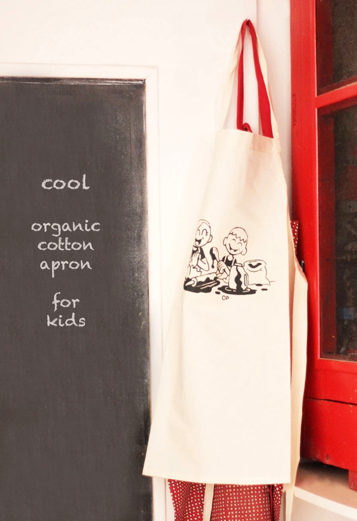 Kids organic cotton apron